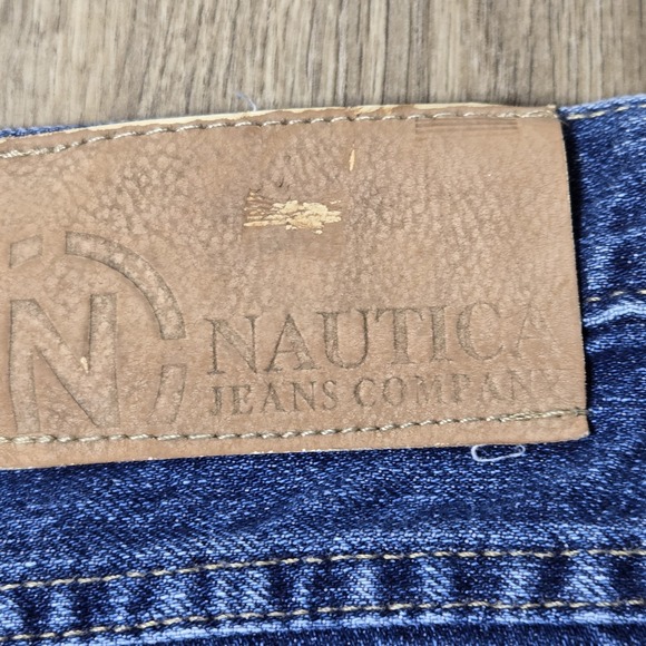 Vintage‎ Nautica Jeans Mens Blue Baggy Y2K Straight Medium Dark  32x34 - Picture 11 of 12